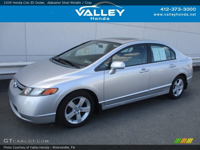 Alabaster Silver Metallic / Gray 2006 Honda Civic EX Sedan