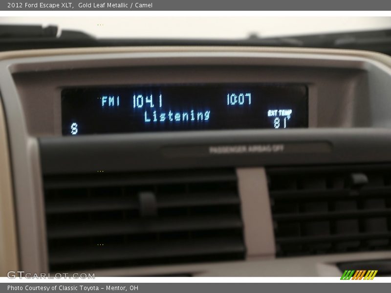 Gold Leaf Metallic / Camel 2012 Ford Escape XLT