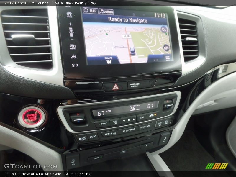 Crystal Black Pearl / Gray 2017 Honda Pilot Touring