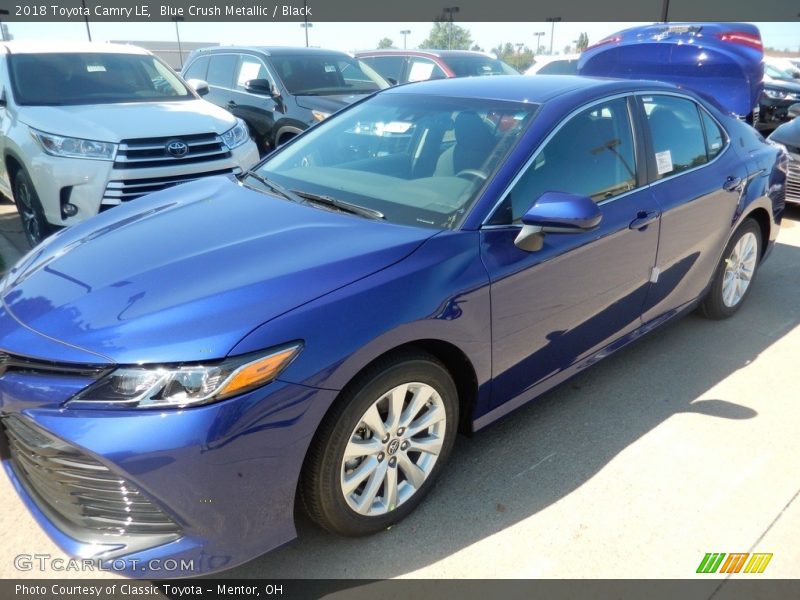 Blue Crush Metallic / Black 2018 Toyota Camry LE