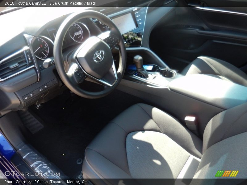Blue Crush Metallic / Black 2018 Toyota Camry LE