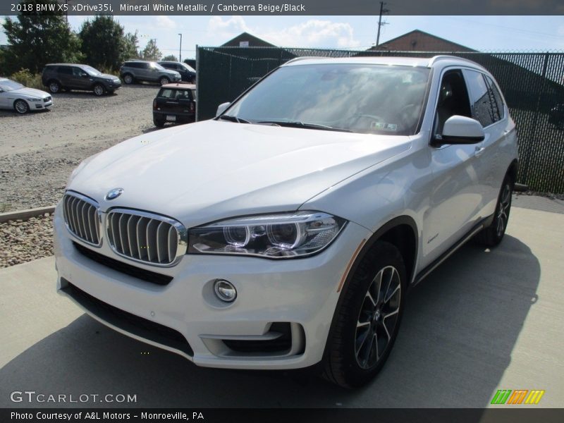 Mineral White Metallic / Canberra Beige/Black 2018 BMW X5 xDrive35i
