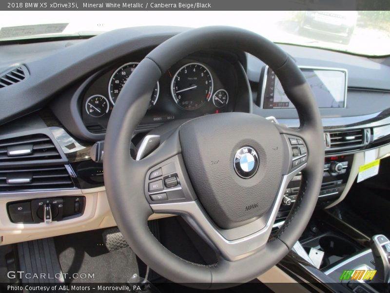 Mineral White Metallic / Canberra Beige/Black 2018 BMW X5 xDrive35i