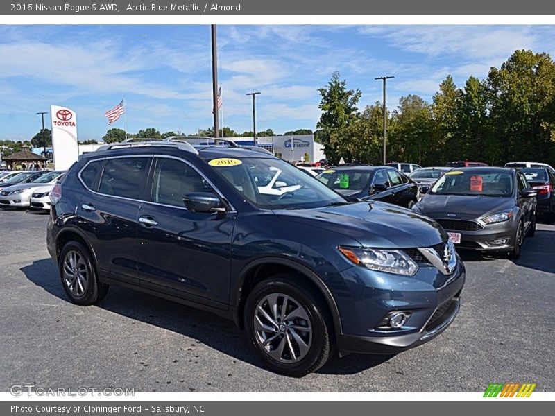 Arctic Blue Metallic / Almond 2016 Nissan Rogue S AWD