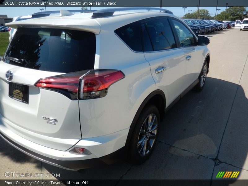 Blizzard White Pearl / Black 2018 Toyota RAV4 Limited AWD