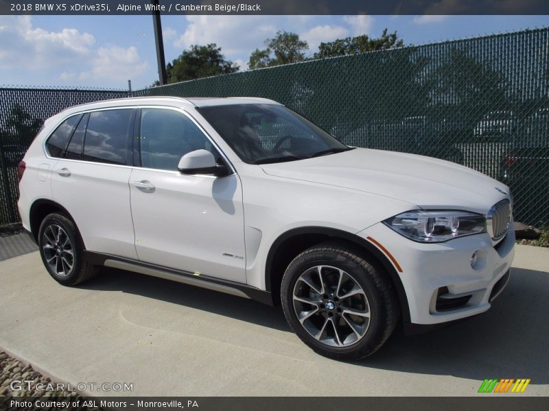 Alpine White / Canberra Beige/Black 2018 BMW X5 xDrive35i