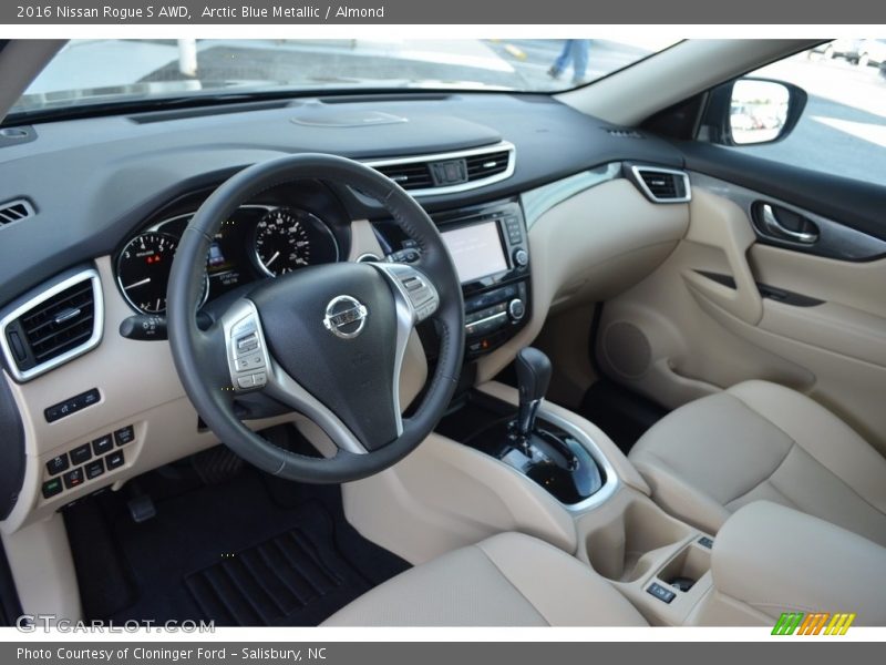 Arctic Blue Metallic / Almond 2016 Nissan Rogue S AWD