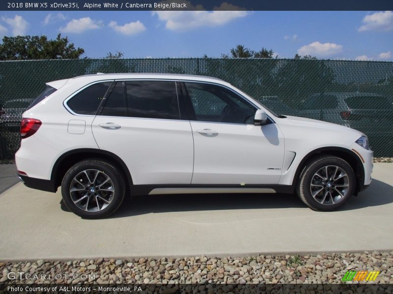 Alpine White / Canberra Beige/Black 2018 BMW X5 xDrive35i