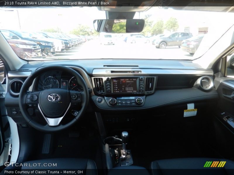 Blizzard White Pearl / Black 2018 Toyota RAV4 Limited AWD