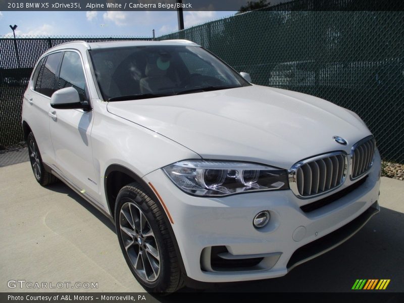 Alpine White / Canberra Beige/Black 2018 BMW X5 xDrive35i