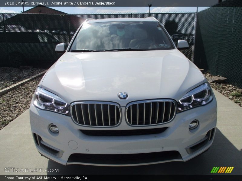 Alpine White / Canberra Beige/Black 2018 BMW X5 xDrive35i