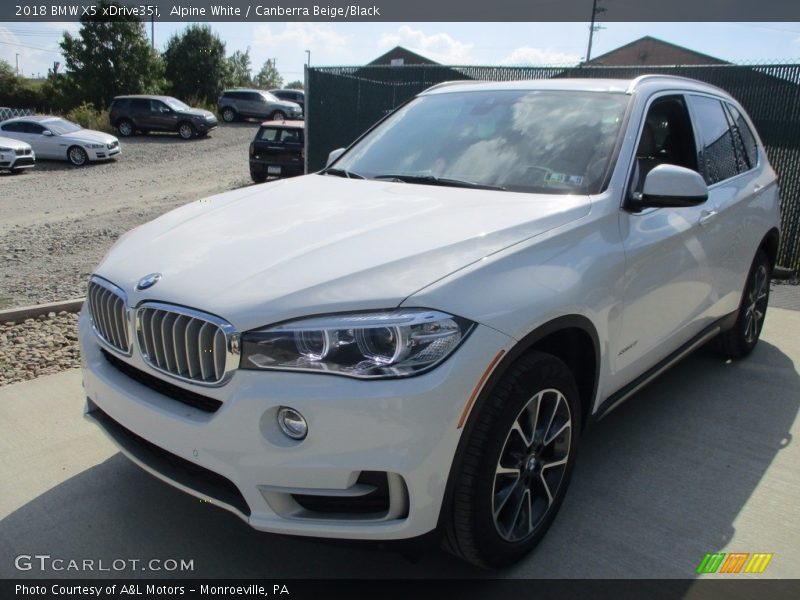 Alpine White / Canberra Beige/Black 2018 BMW X5 xDrive35i