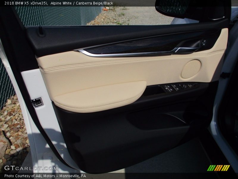 Alpine White / Canberra Beige/Black 2018 BMW X5 xDrive35i