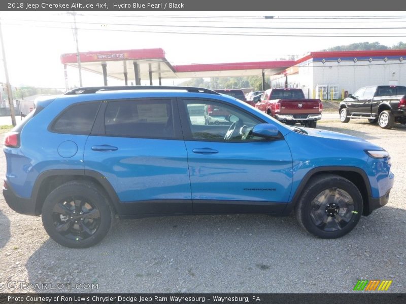 Hydro Blue Pearl / Black 2018 Jeep Cherokee Altitude 4x4