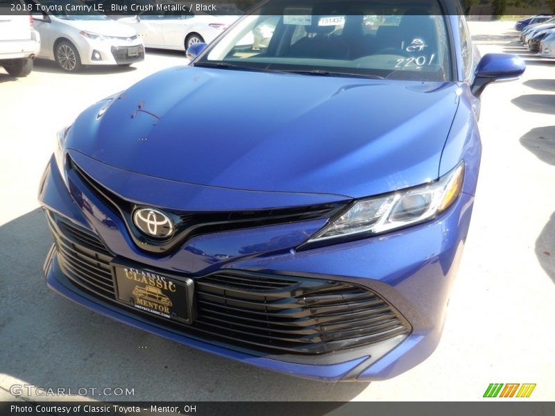 Blue Crush Metallic / Black 2018 Toyota Camry LE