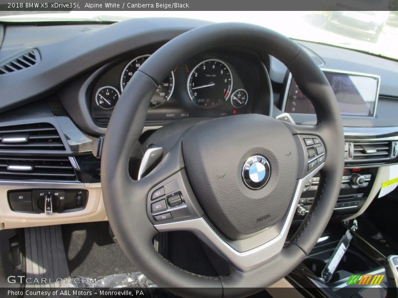 Alpine White / Canberra Beige/Black 2018 BMW X5 xDrive35i