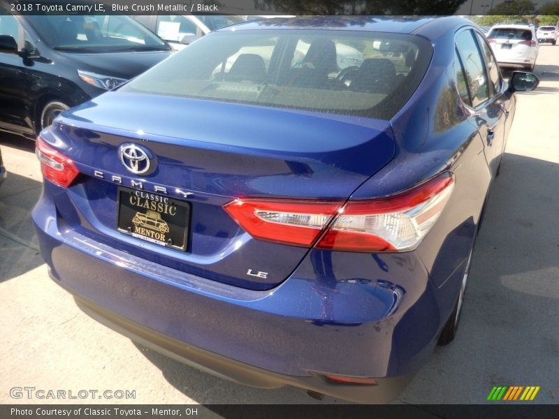 Blue Crush Metallic / Black 2018 Toyota Camry LE