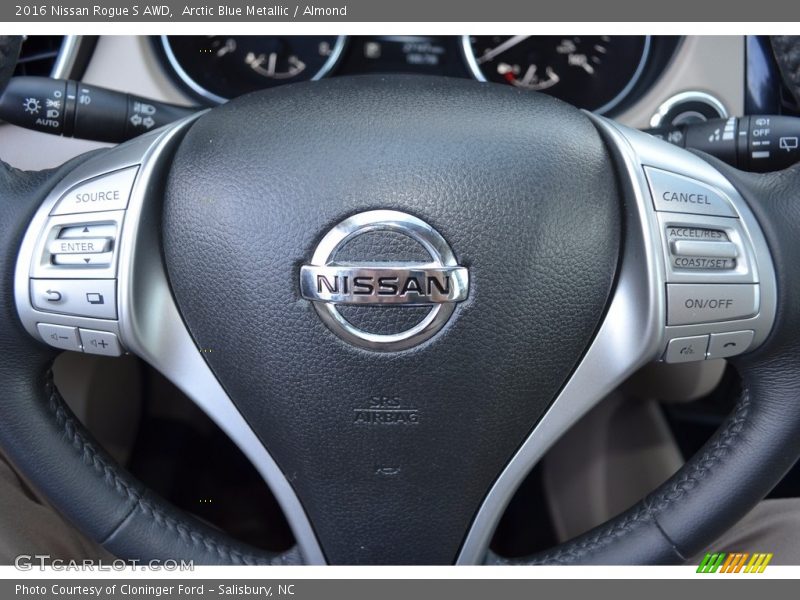 Arctic Blue Metallic / Almond 2016 Nissan Rogue S AWD