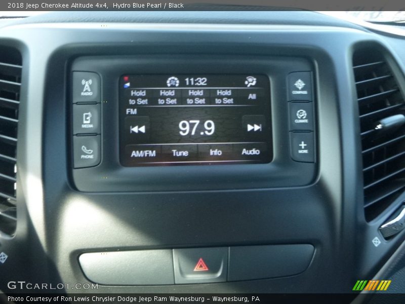 Hydro Blue Pearl / Black 2018 Jeep Cherokee Altitude 4x4