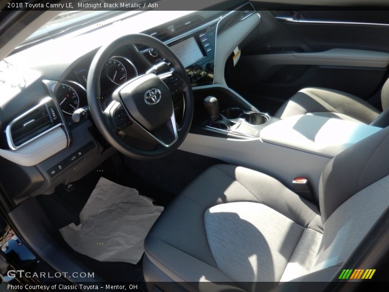 Midnight Black Metallic / Ash 2018 Toyota Camry LE