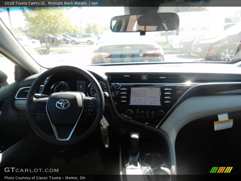 Midnight Black Metallic / Ash 2018 Toyota Camry LE