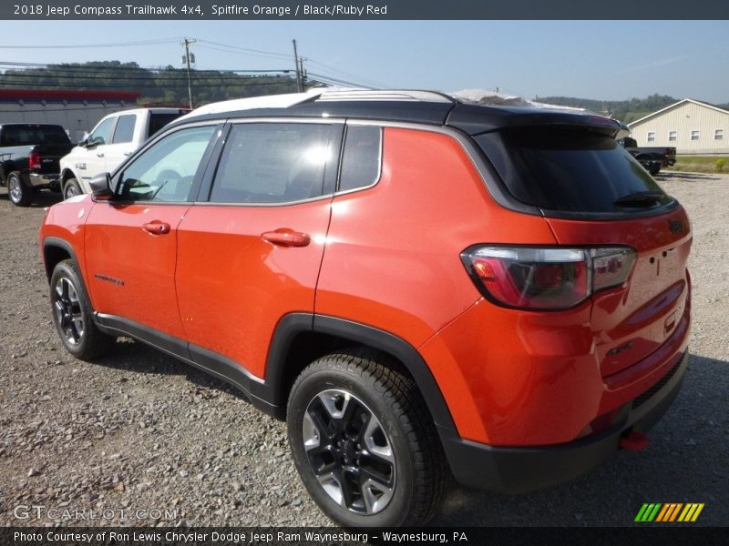 Spitfire Orange / Black/Ruby Red 2018 Jeep Compass Trailhawk 4x4