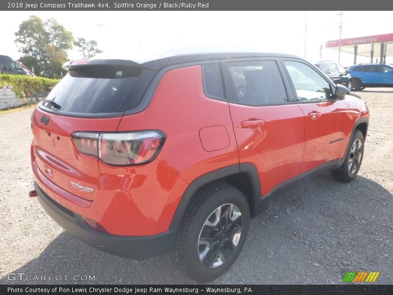 Spitfire Orange / Black/Ruby Red 2018 Jeep Compass Trailhawk 4x4