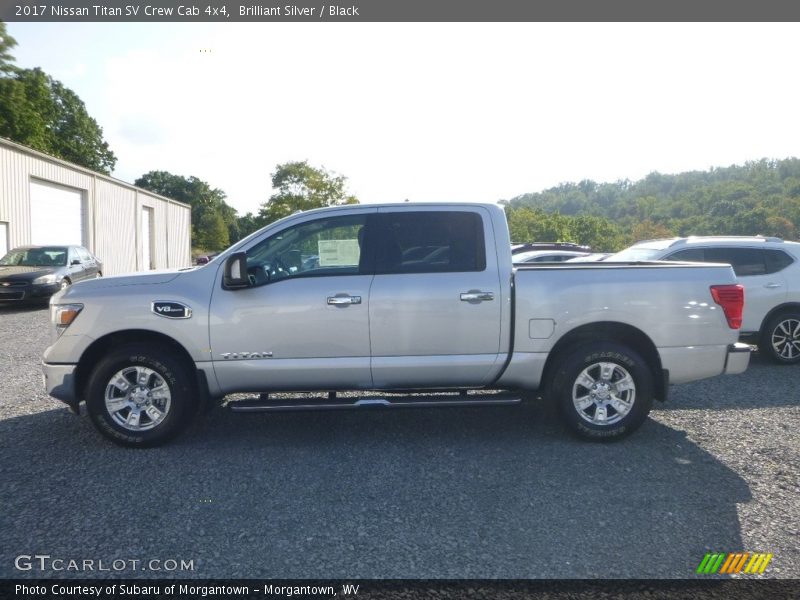 Brilliant Silver / Black 2017 Nissan Titan SV Crew Cab 4x4