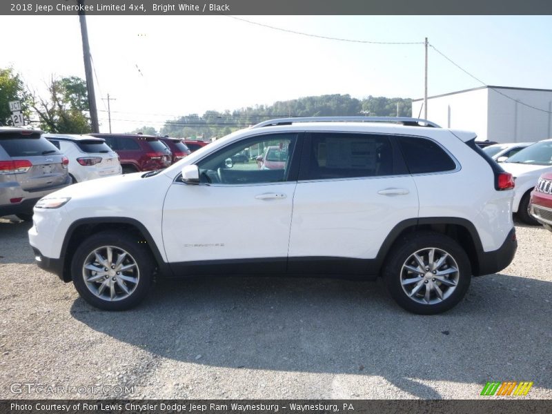 Bright White / Black 2018 Jeep Cherokee Limited 4x4