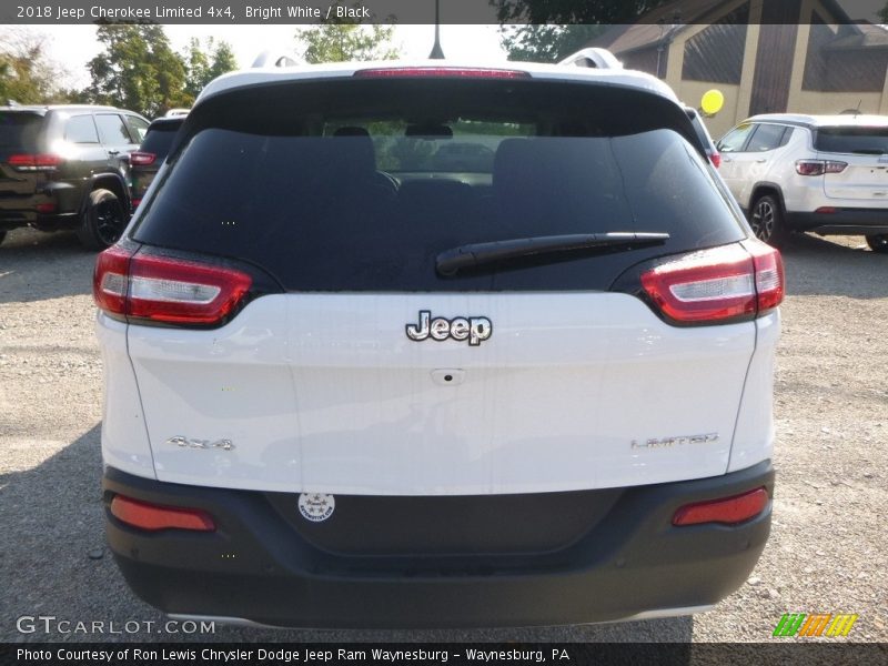 Bright White / Black 2018 Jeep Cherokee Limited 4x4