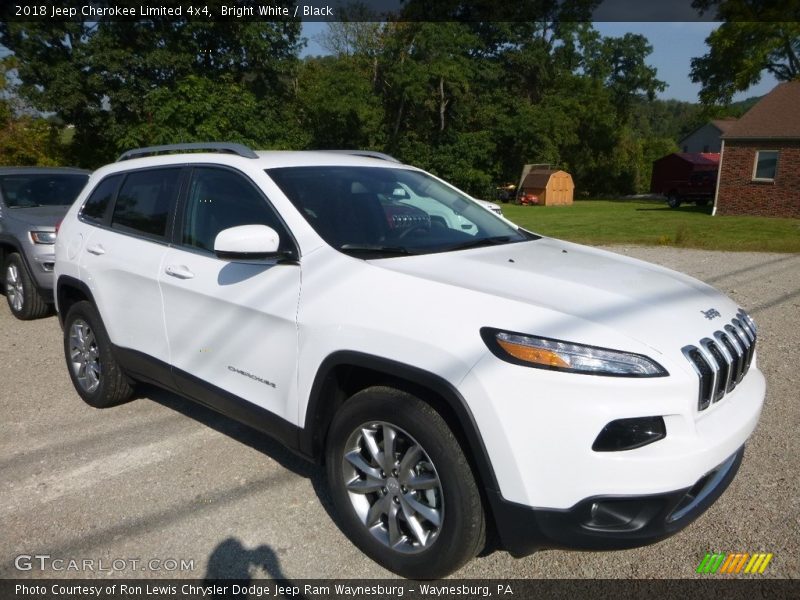 Bright White / Black 2018 Jeep Cherokee Limited 4x4