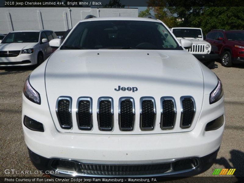 Bright White / Black 2018 Jeep Cherokee Limited 4x4