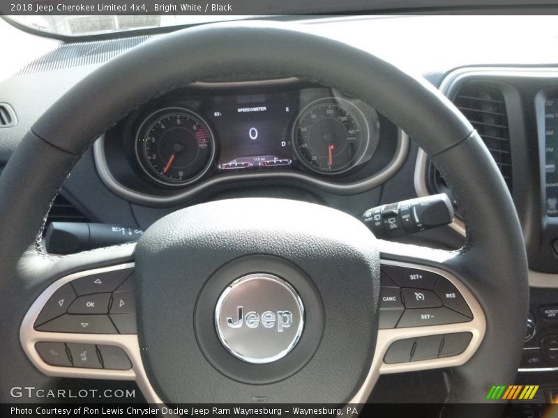 Bright White / Black 2018 Jeep Cherokee Limited 4x4
