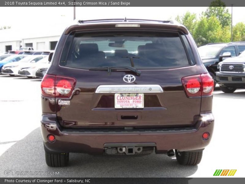 Sizzling Crimson Mica / Sand Beige 2018 Toyota Sequoia Limited 4x4