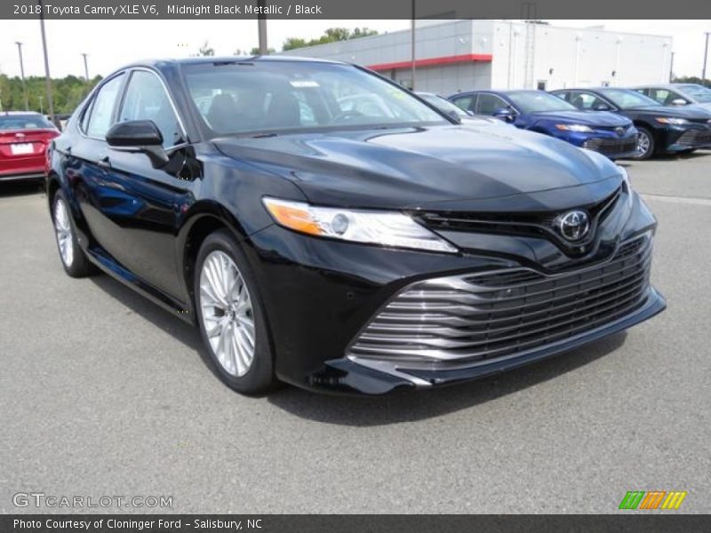 Midnight Black Metallic / Black 2018 Toyota Camry XLE V6