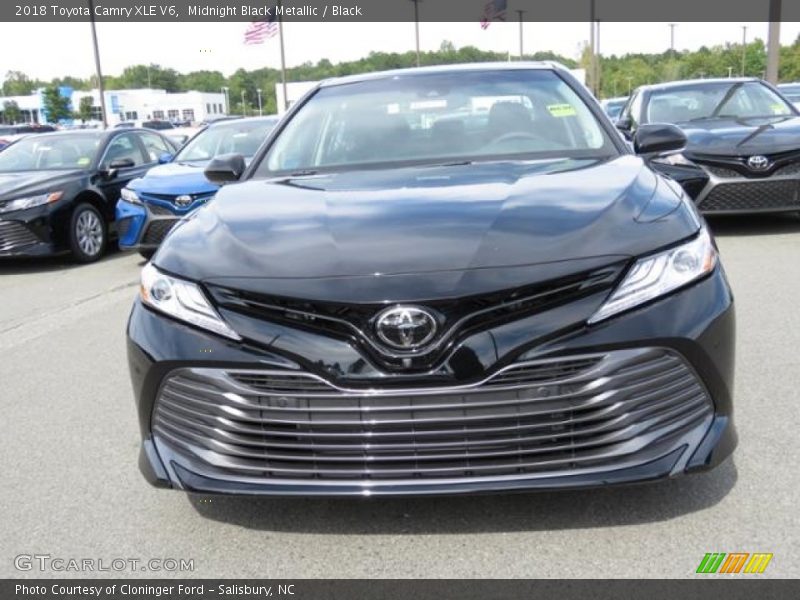 Midnight Black Metallic / Black 2018 Toyota Camry XLE V6