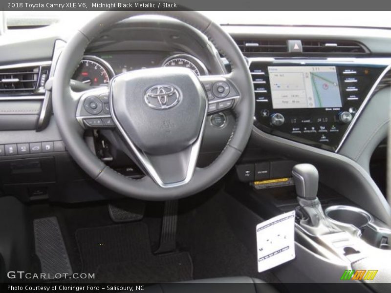 Midnight Black Metallic / Black 2018 Toyota Camry XLE V6