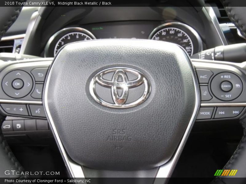 Midnight Black Metallic / Black 2018 Toyota Camry XLE V6