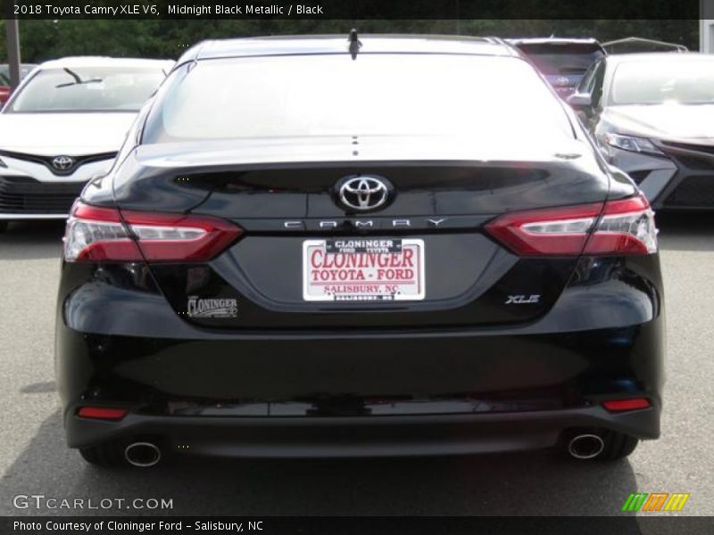 Midnight Black Metallic / Black 2018 Toyota Camry XLE V6