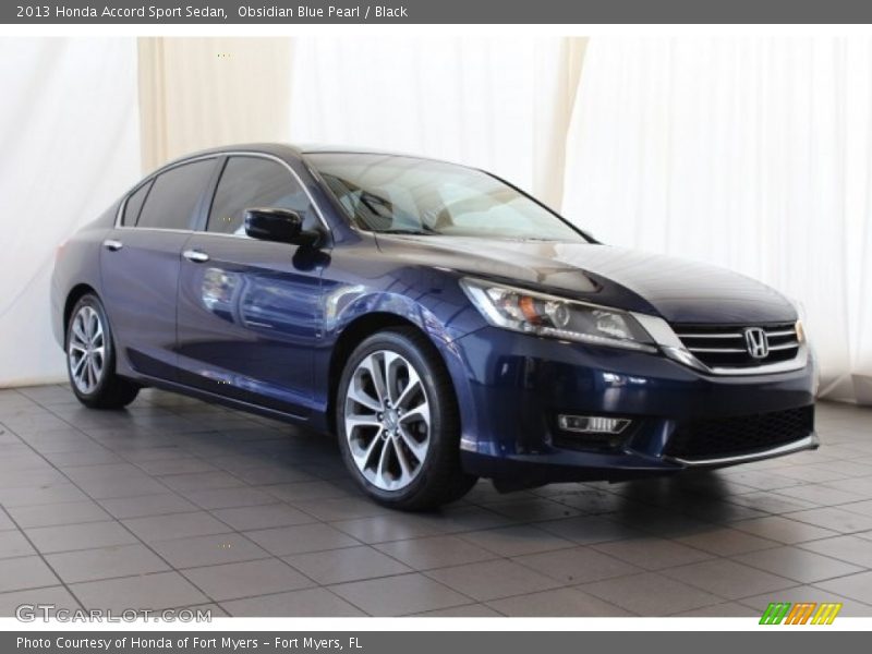 Obsidian Blue Pearl / Black 2013 Honda Accord Sport Sedan