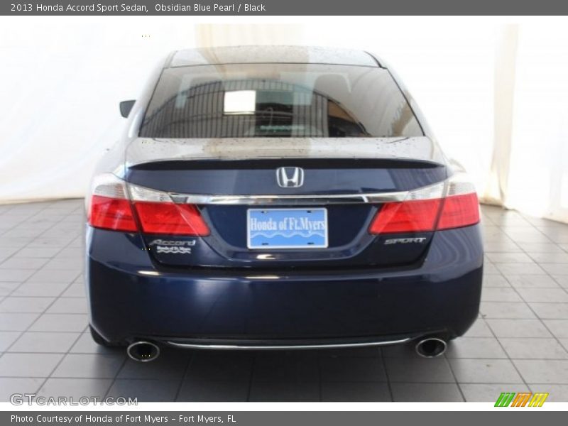 Obsidian Blue Pearl / Black 2013 Honda Accord Sport Sedan