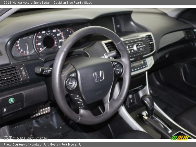 Obsidian Blue Pearl / Black 2013 Honda Accord Sport Sedan