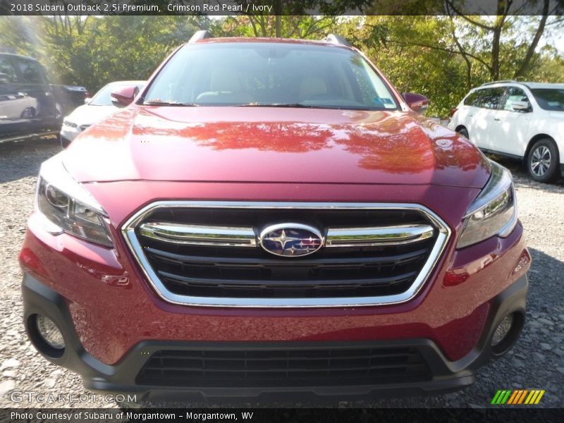 Crimson Red Pearl / Ivory 2018 Subaru Outback 2.5i Premium