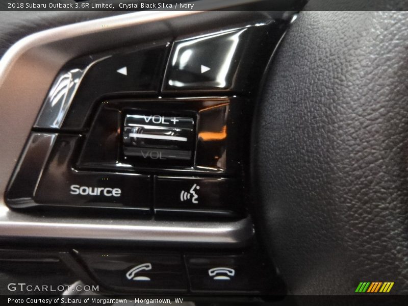 Crystal Black Silica / Ivory 2018 Subaru Outback 3.6R Limited