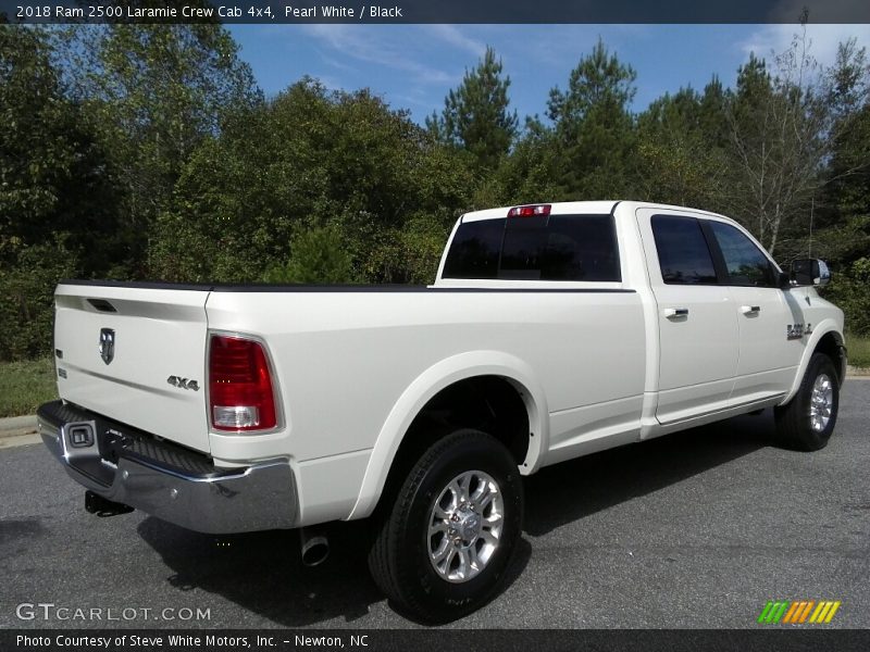 Pearl White / Black 2018 Ram 2500 Laramie Crew Cab 4x4