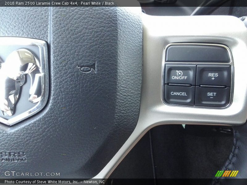 Pearl White / Black 2018 Ram 2500 Laramie Crew Cab 4x4