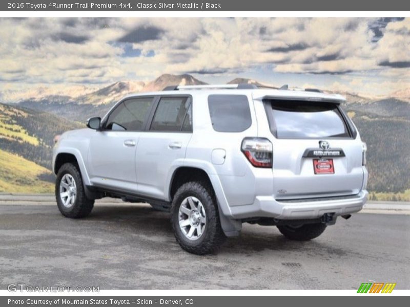 Classic Silver Metallic / Black 2016 Toyota 4Runner Trail Premium 4x4