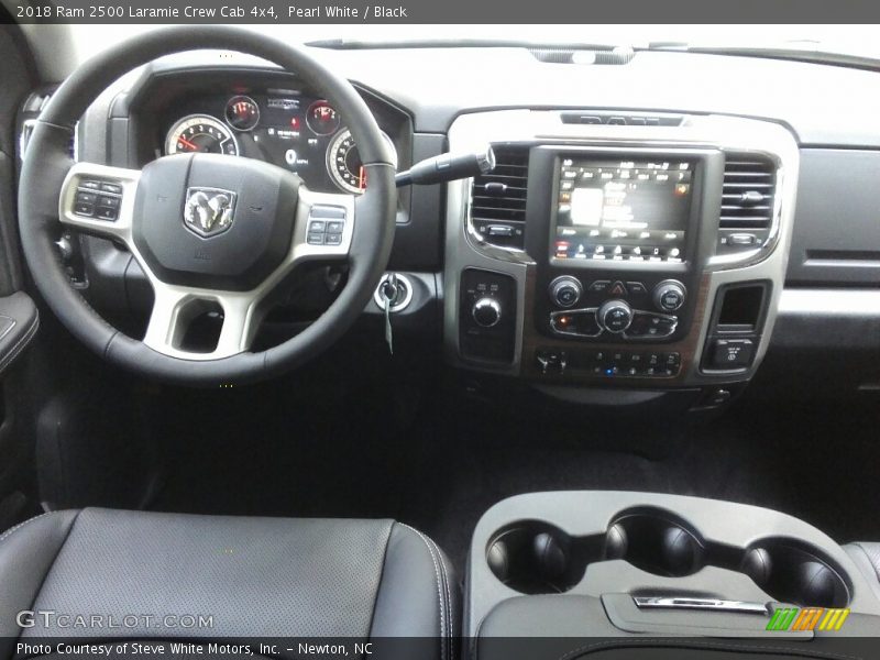 Pearl White / Black 2018 Ram 2500 Laramie Crew Cab 4x4