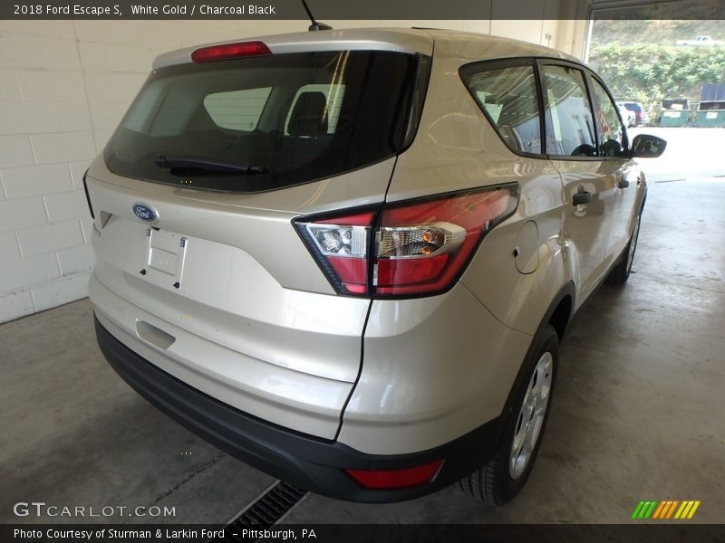 White Gold / Charcoal Black 2018 Ford Escape S