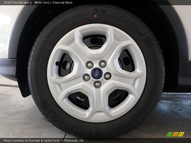 White Gold / Charcoal Black 2018 Ford Escape S